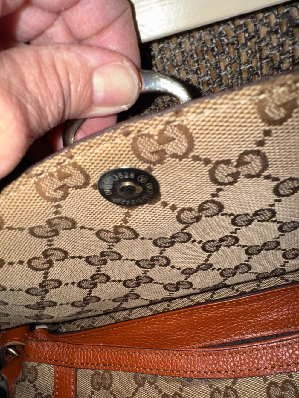 Gucci Tan-Brown GG Canvas Crossbody with Tassel Detail - Picture 6 of 14